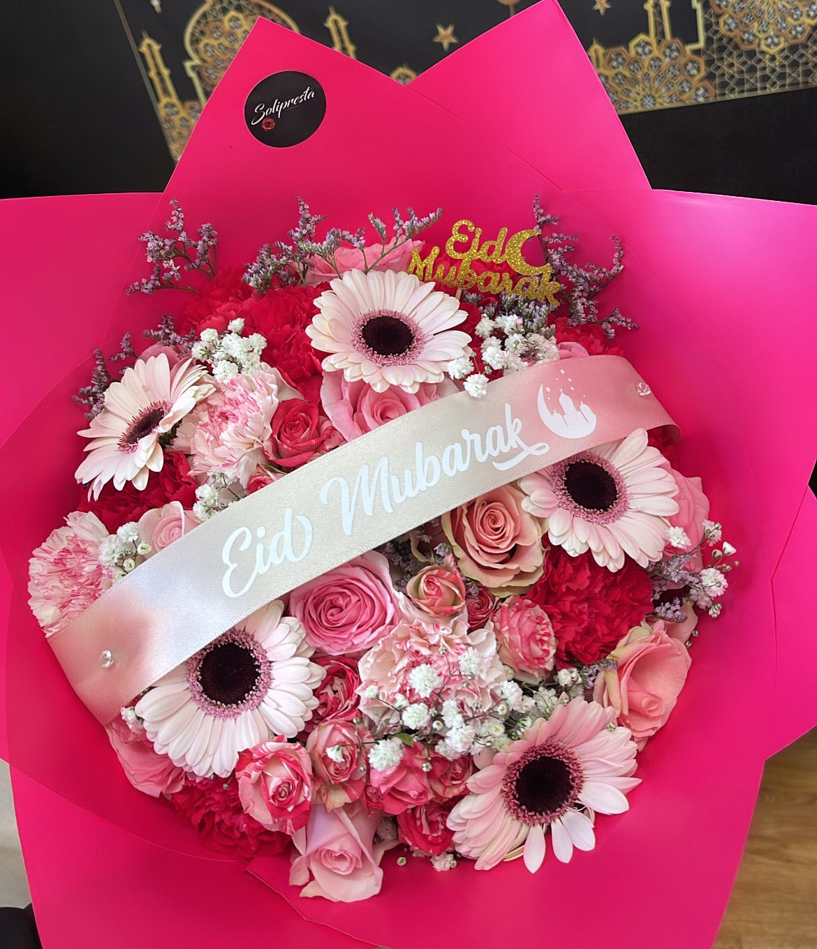 Bouquets de roses personnalisation ruban