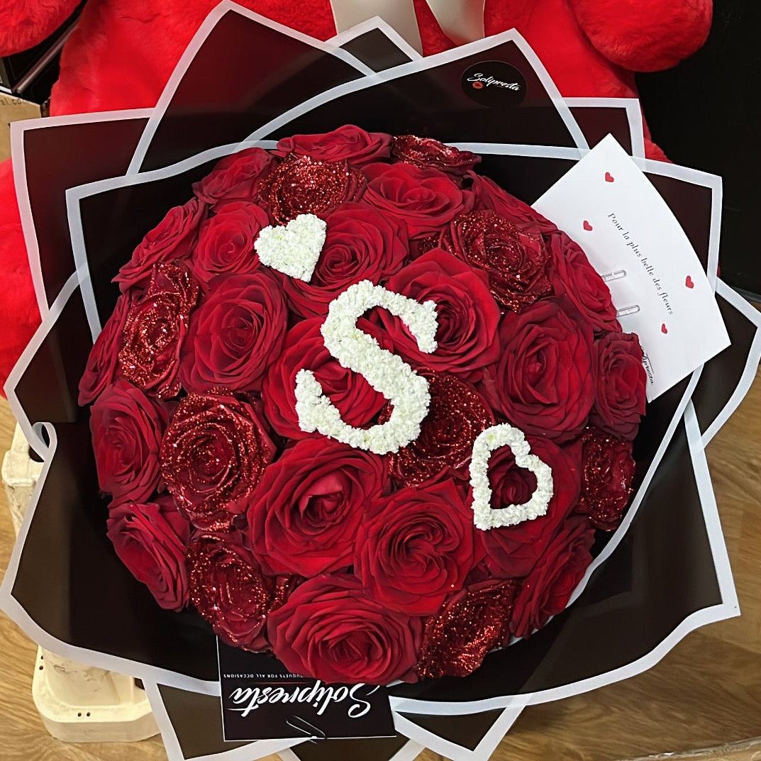 Bouquets de Roses Pailletées
