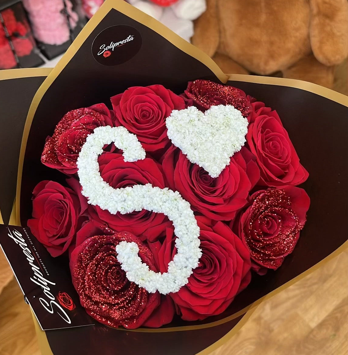 Bouquets de Roses Pailletées