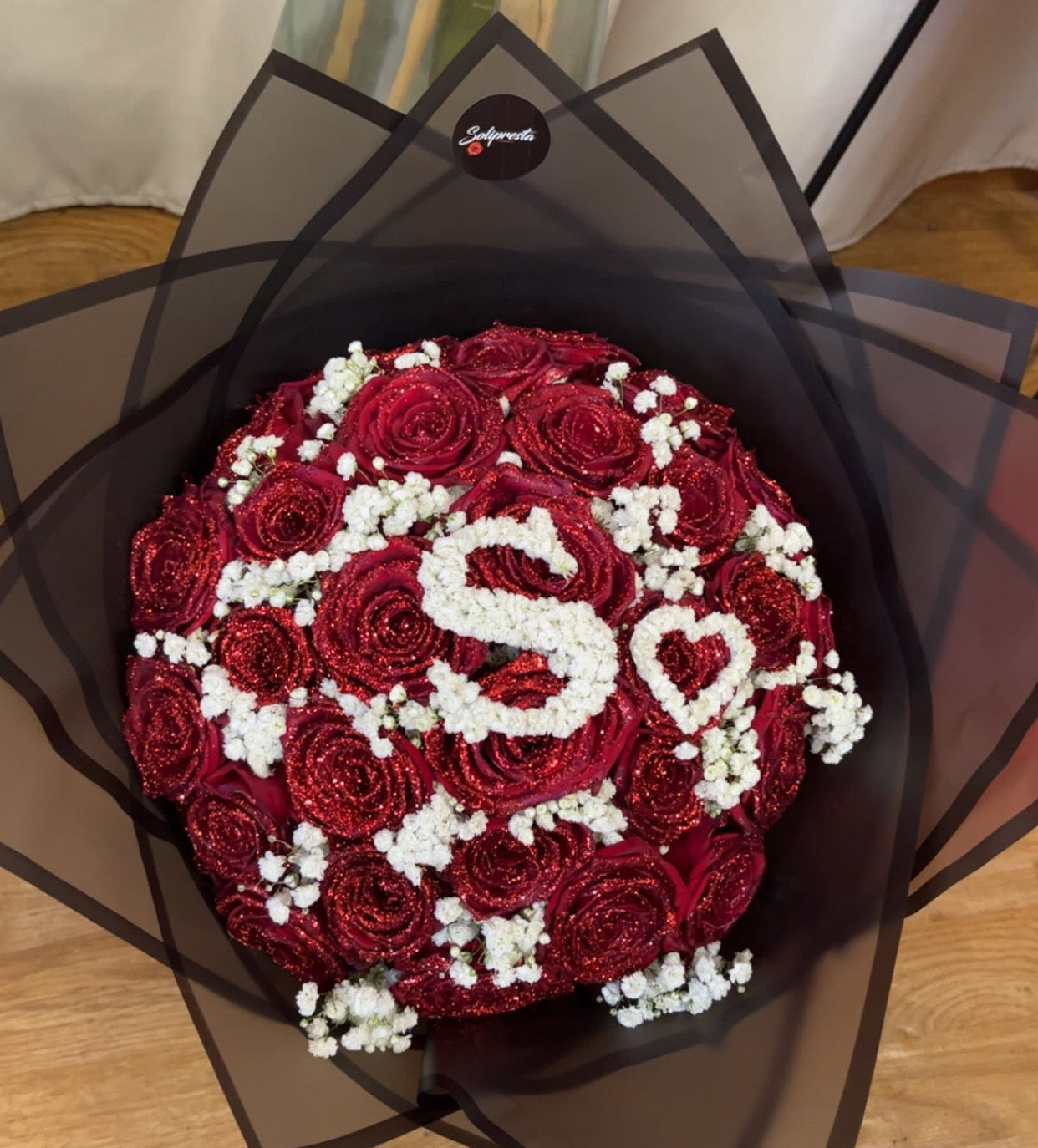 Bouquets de Roses Pailletées